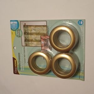 2/$20 8ct Curtain Grommets Dritz Home Easy Snap 1 9/16 Brass Gold 072879443653